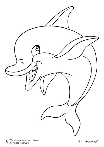 Delfin kolorowanki